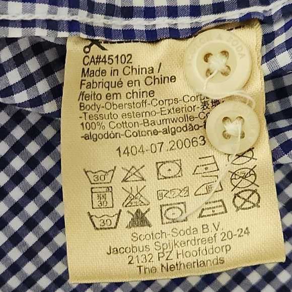 SCOTCH & SODA Gingham Button-Up Shirt large - Picture 11 of 15